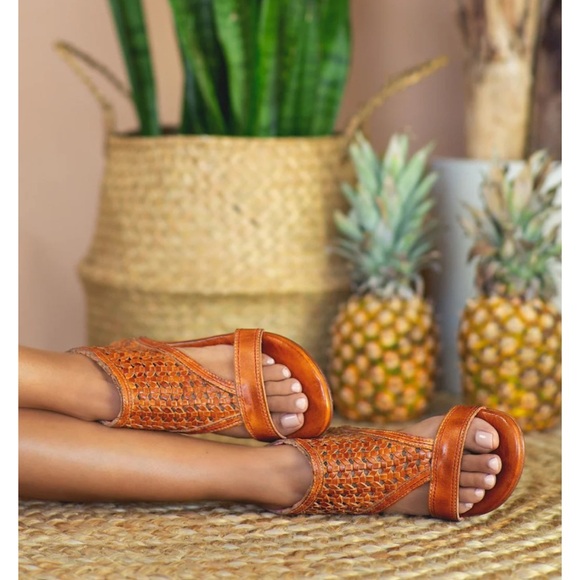 Super Cute Bed Stu Kimberly Sandals - Sz 8 - Pecan Rustic - Picture 1 of 15
